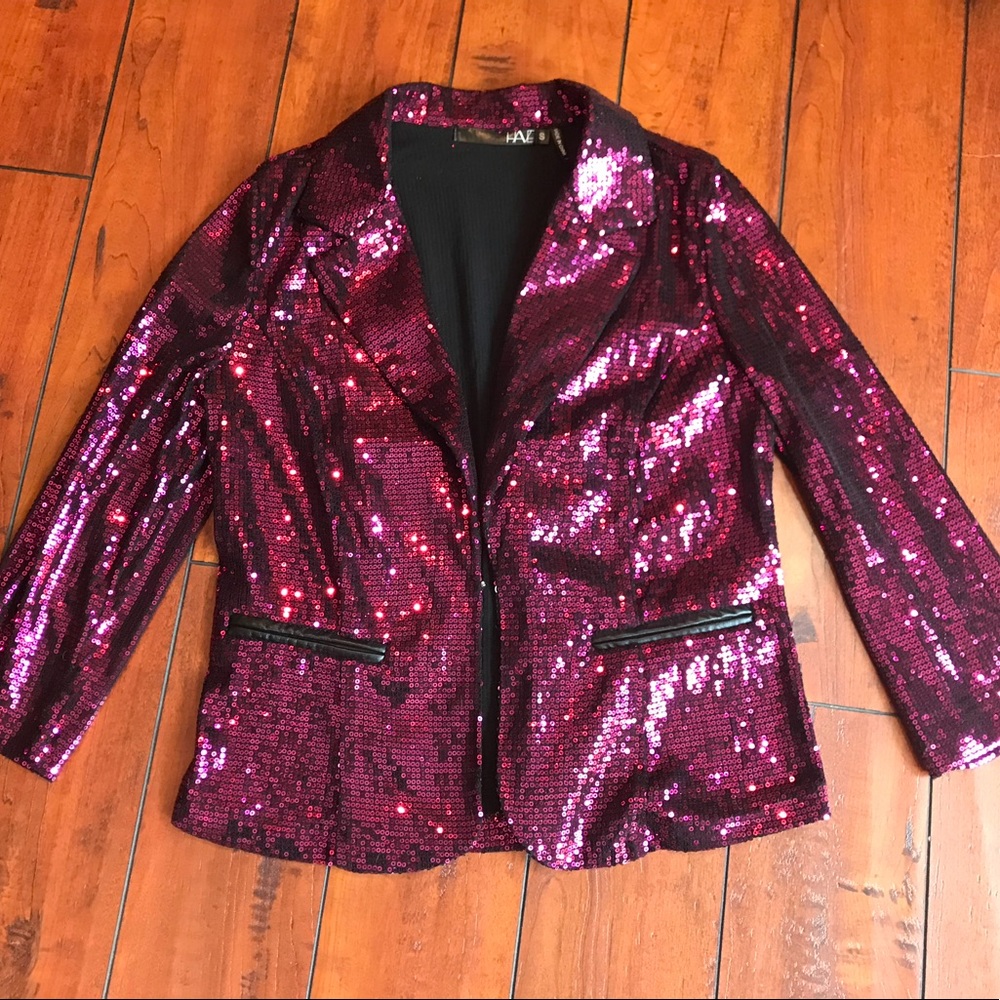 🔴 Maroon Sequin Blazer